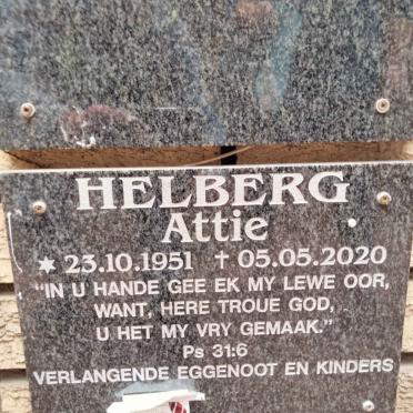 HELBERG Attie 1951-2020