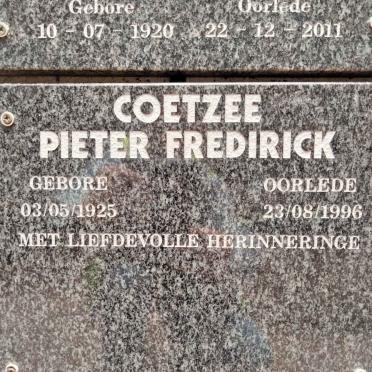 COETZEE Pieter Fredirick 1925-1996