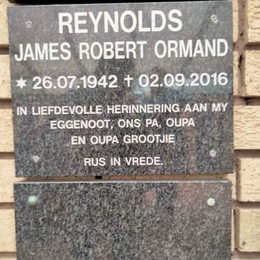 REYNOLDS James Robert Ormand 1942-2016