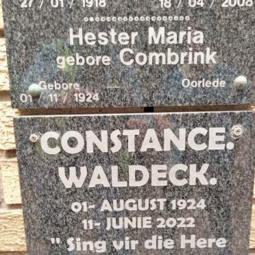 WALDECK Constance 1924-2022