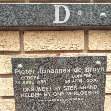 BRUYN Pieter Johannes, de 1955-2006