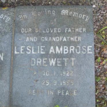 DREWETT Leslie Ambrose 1922-1985