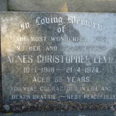 LEVIE Agnes Christopher 1918-1974