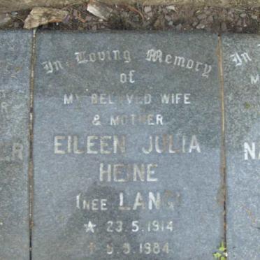 HEINE Eileen Julia nee LANG 1914-1984