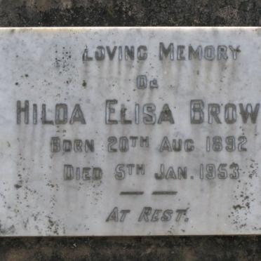 BROWN Hilda Elisa 1892-1953