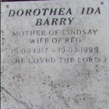BARRY Dorothea Ida 1917-1998