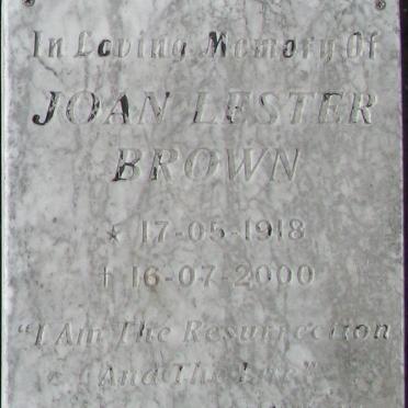 BROWN Joan Lester 1918-2000