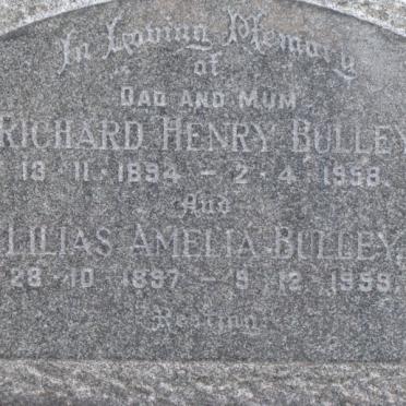 BULLEY Richard Henry 1894-1958 &amp; Lilias Amelia 1897-1959