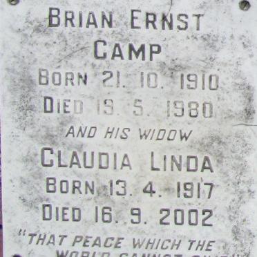 CAMP Brian Ernst 1910-1980 &amp; Claudia Linda 1917-2002