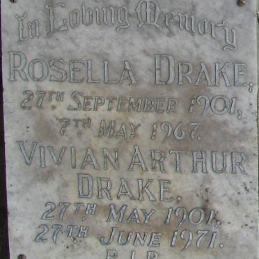 DRAKE Vivian Arthur 1901-1971 &amp; Rosella 1901-1967
