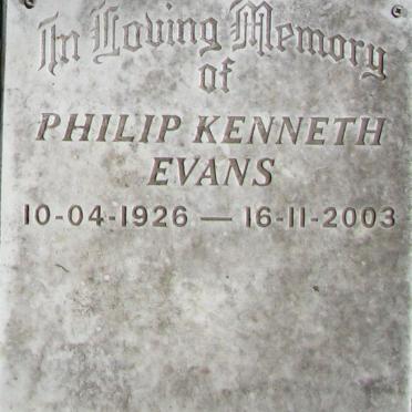 EVANS Phillip Kenneth 1926-2003