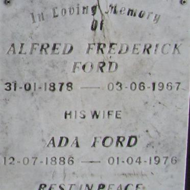 FORD Alfred Frederick 1878-1967 &amp; Ada 1886-1976