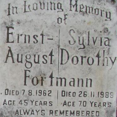 FORTMAN Ernst August 1917-1962 &amp; Sylvia Dorothy 1919-1989