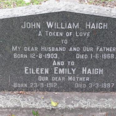 HAIGH John William 1903-1968 &amp; Eileen Emily 1912-1987