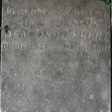 HERBERT Alan Francis Deacon 1921-2001
