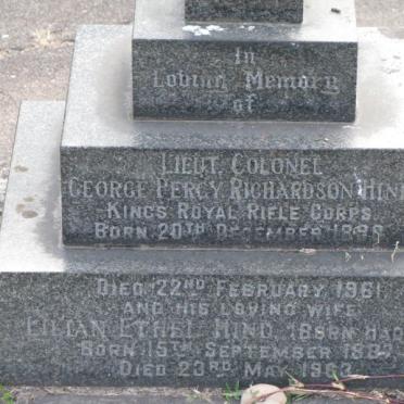HIND George Percy Richardson 1890-1961 &amp; Lilian Ethel HADDON 1889-1963
