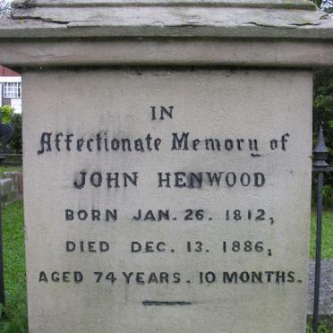 HENWOOD John 1812-1886 :: HENWOOD Rebecca 1854-1878