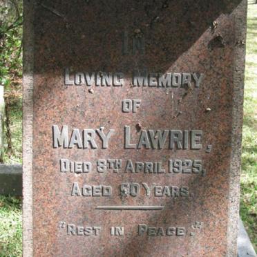 LAWRIE Mary 1835-1925