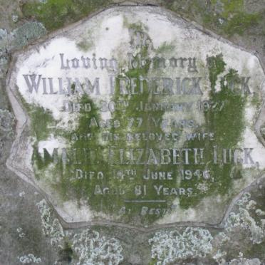 LUCK William Frederick 1850-1927 &amp; Amalie Elizabeth 1865-1946