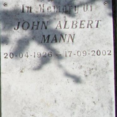 MANN John Albert 1926-2002