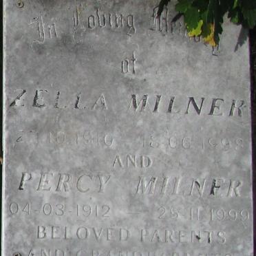 MILNER Percy 1912-1999 &amp; Zella 1910-1998