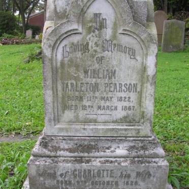 PEARSON William Tarleton 1822-1867 &amp; Charlotte 1826-1900