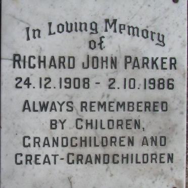 PARKER Richard John 1908-1986