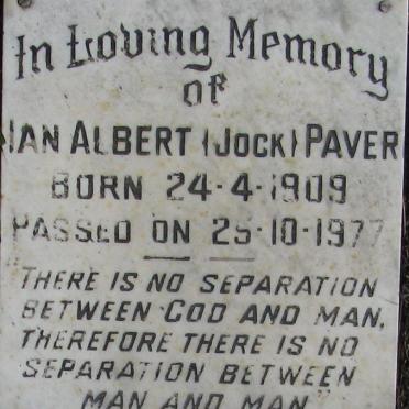 PAVER Ian Albert 1909-1977