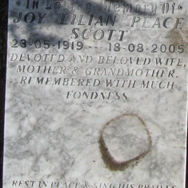 SCOTT Joy Lilian Peace 1919-2005