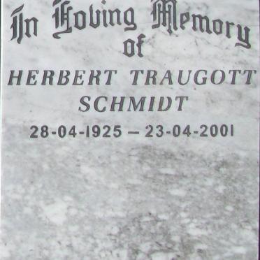 SCHMIDT Herbert Traugott 1925-2001