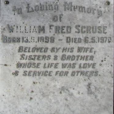 SCRUSE William Fred 1898-1970