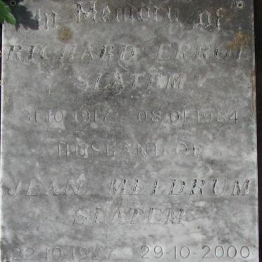 SLATEM Richard Errol 1917-1984 &amp; Jean Meldrum 1927-2000