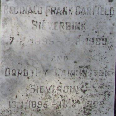 SIVERDINK Reginald Frank Garfield 1895-1980 &amp; Dorothy Carrington 1895-1988