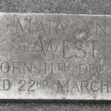 WEST Mary Ann 1866-1948