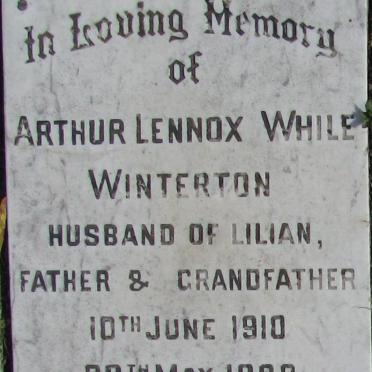 WINTERON Arthur Lennox While 1910-1989