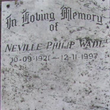 WADE Neville Phillip 1921-1997