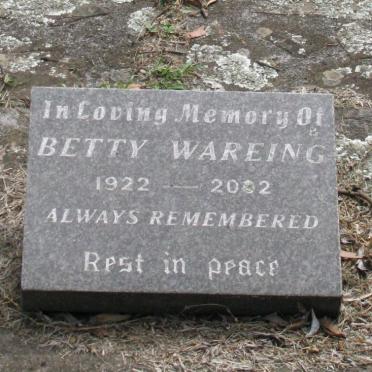 WAREING Betty 1922-2002