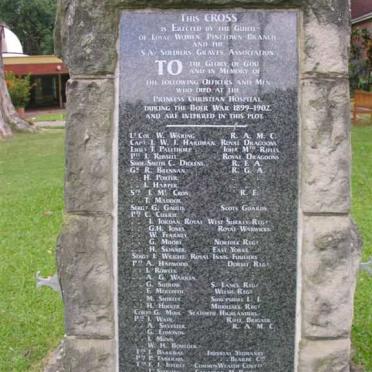 Boer War Memorial Cross
