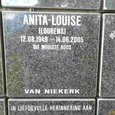 NIEKERK Anita-Louise, van nee LOURENS 1949-2005