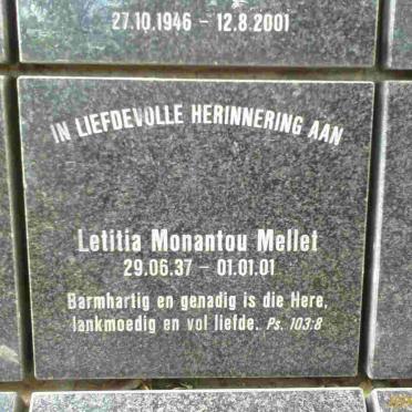 MELLET Letitia Monantou 1937-2001