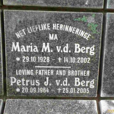 BERG Petrus J., v.d. 1964-2005 &amp; Maria M. 1928-2002