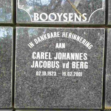 BERG Carel Johannes Jacobus, vd 1923-2001