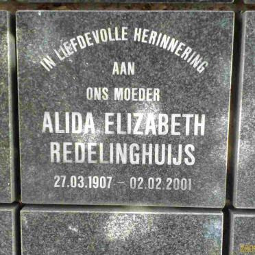 REDELINGHUIS Alida Elizabeth 1907-2001