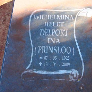 DELPORT Wilhelmina Helet nee PRINSLOO 1925-2009