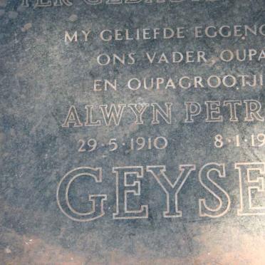 GEYSER Alwyn Petrus 1910-1990
