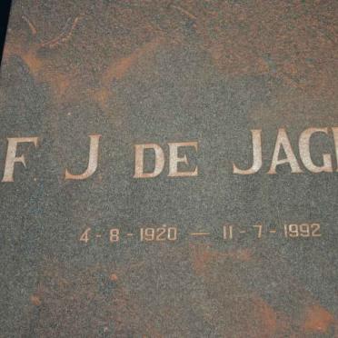 JAGER F.J., de 1920-1992