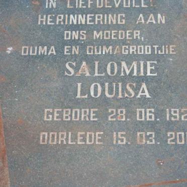 KRUGER Salomie Louisa 1925-2002