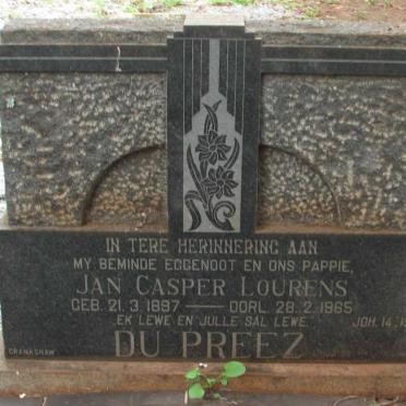 PREEZ Jan Casper Lourens, du 1897-1965