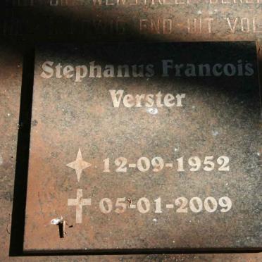 VERSTER Stephanus Francois 1952-2009