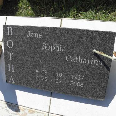 BOTHA Jane Sophia Catharina 1937-2008